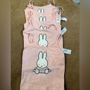 Bundle of five Miffy cropped tank camisoles NWT Sz S reseller bundle